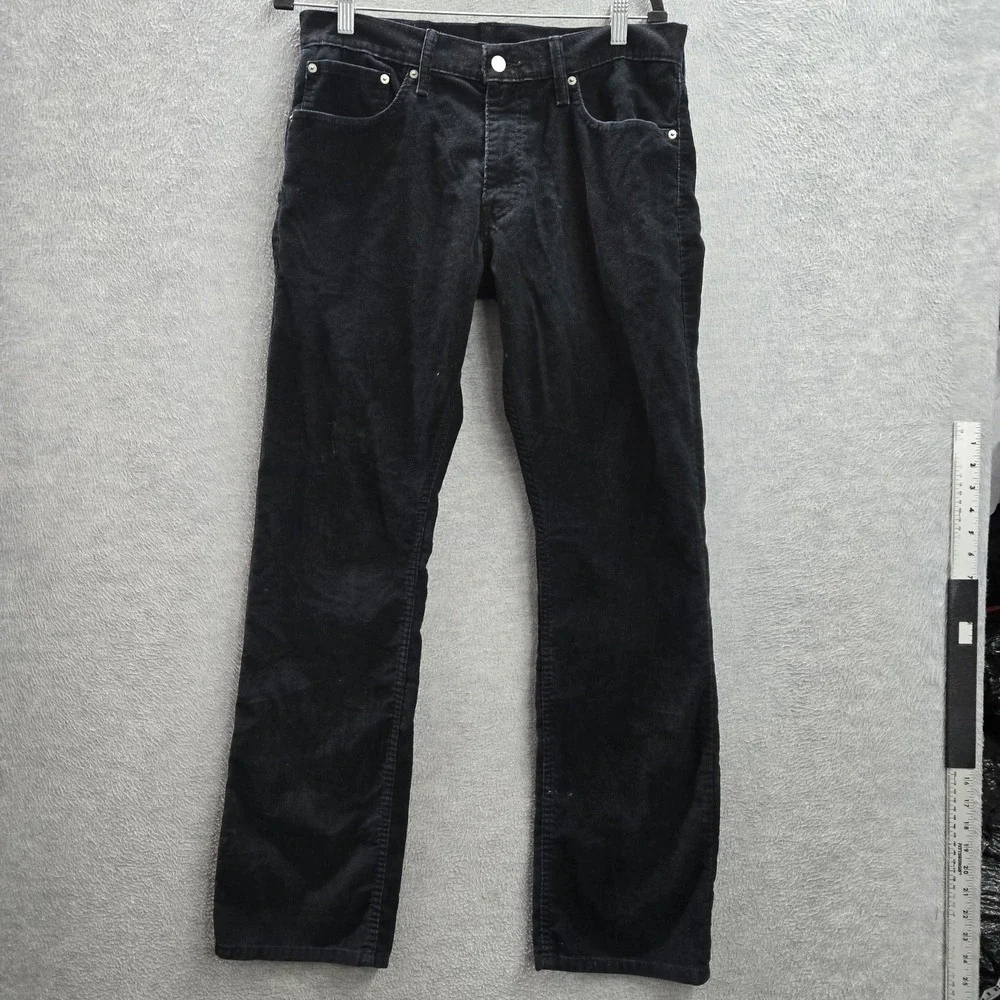 Levi's 514 Men Jeans 33X32 Black‎ Straight Fit Corduroy 33